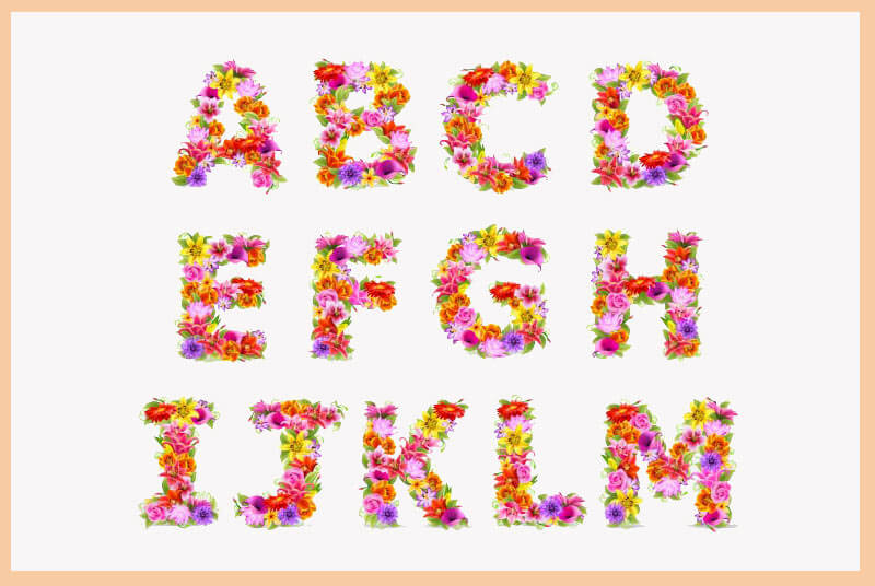 Letters from the English alphabet