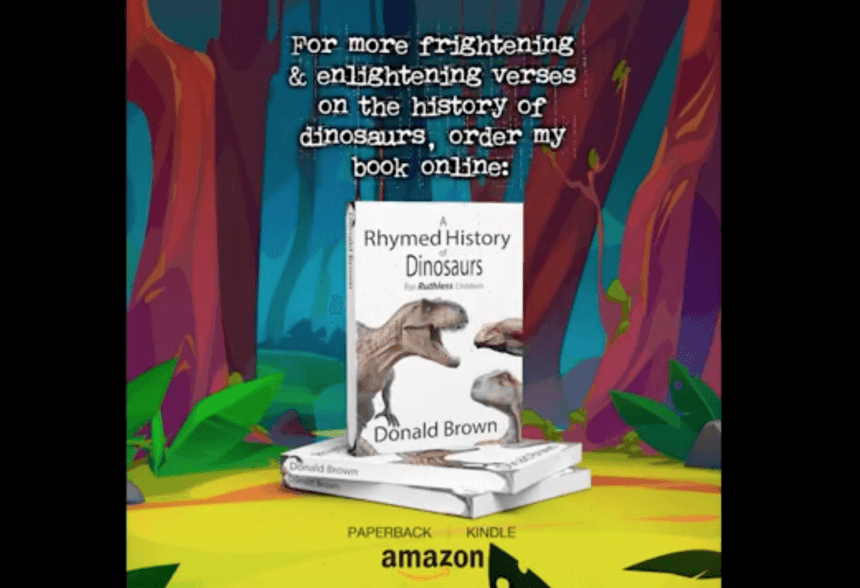 “A Rhymed History of Dinosaurs”, un livre par le fondateur de l’école, Donald Brown